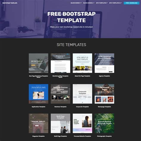 Free Website Template Bootstrap Best Design Idea