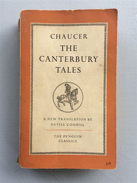 1954 Vintage Penguin Book The Canterbury Tales By Chaucer Etsy