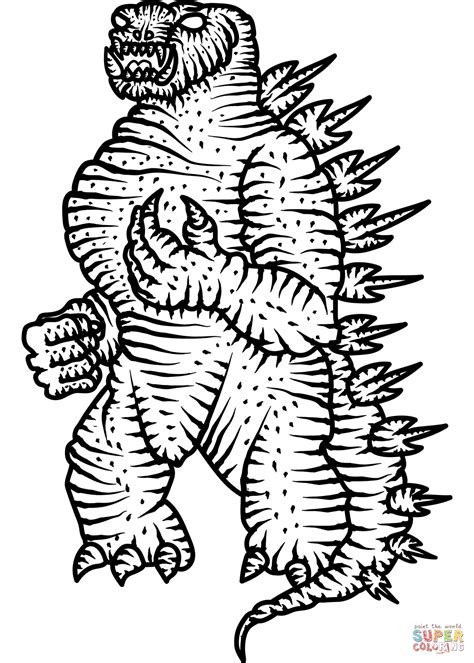 Spacegodzilla Realistic Godzilla Coloring Pages