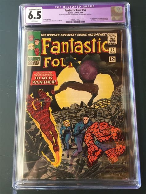 Fantastic Four 52 Cgc 65 1st Appearance Of Black