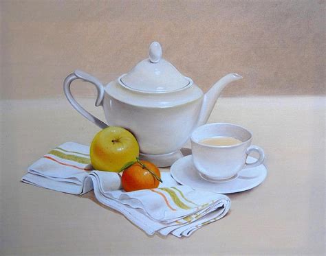 Still Life With Teapot Painting By Lisa Francia Pixels