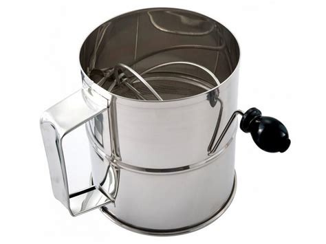 Omcan 80424 12pcs 8 Cup Stainless Steel Rotary Sifter Brittania Food