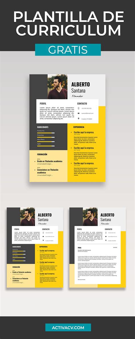 Tu currículum debe destacar en pocos instantes. Currículum vitae de diseño para descargar gratis | Curriculum vitae creativos, Modelos de ...