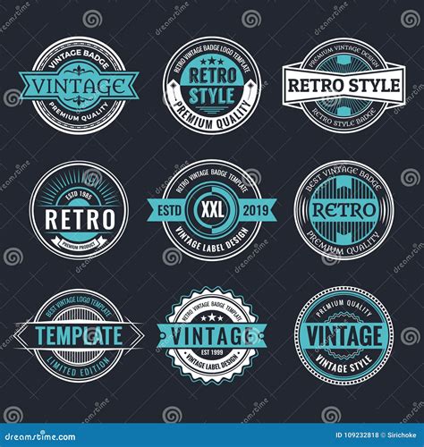 Vintage Badge Logo Template Simple Floral Logo Idea Good For Icon