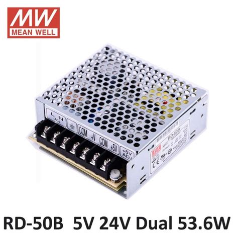 Mw Mean Well Rd 65a 5v 6a 12v 3a 66w Dual Output Switching Power Supply