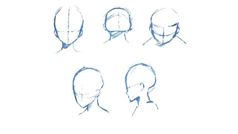 How To Draw Head Angles Anime First Draw The Outline Of The Head And