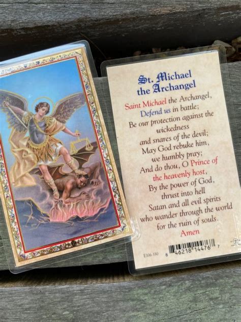 Saint Michael The Archangel Laminated Prayer Card Alurea Conjure