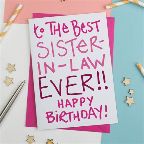 Maybe you would like to learn more about one of these? Sister In Law Birthday Card By A Is For Alphabet ...