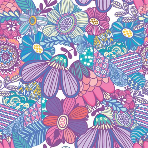 This is a set of 8 high resolution photoshop brushes of hand drawn floral designs that i made with a quill pen and india ink. Floral gentle pattern hand drawn vector Free vector in ...
