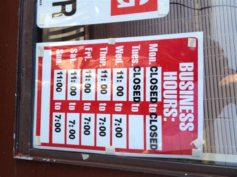 Business Hours – Ka Lae Garden Thai Food