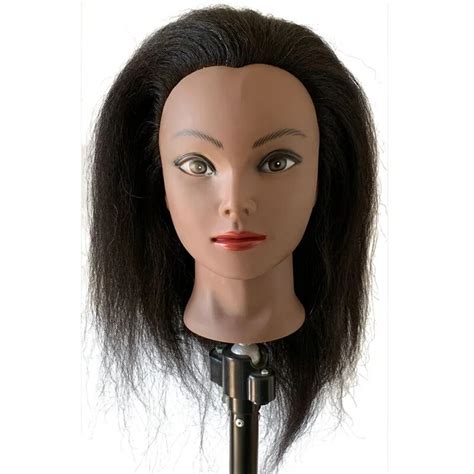 100 Real Hair Afro Mannequin Head Hairdressing Training Head