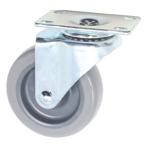3 Stainless Steel Swivel Caster With Polyurethane Gray Non Marking