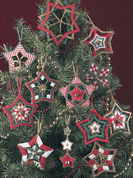 Christmas Stars Ornaments Plastic Canvas Pattern
