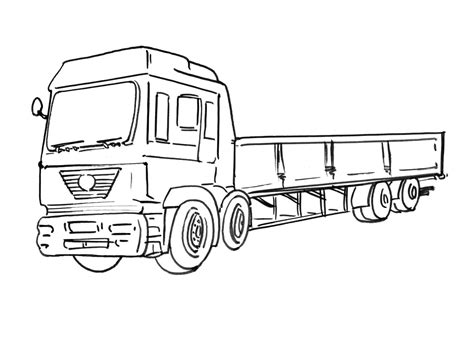 Truck And Trailer Coloring Pages Printable