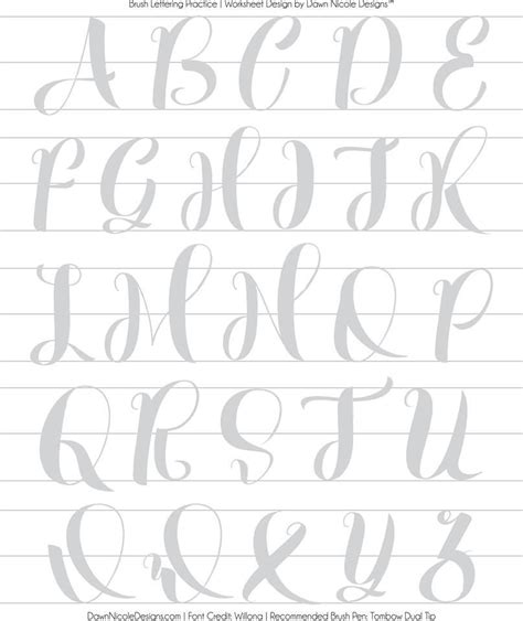 Alfabeto De Lettering Para Treinar E Imprimir
