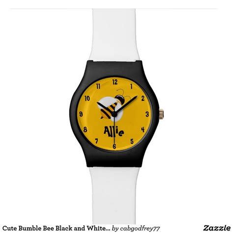 cute bumble bee black and white may28th watch stylish watches cute watches printed watches