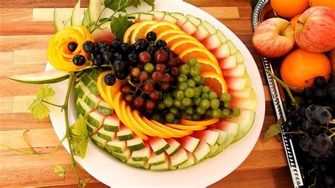 Diy Fruit Platter Decorations Fruit And Vegetable Carving Garnish