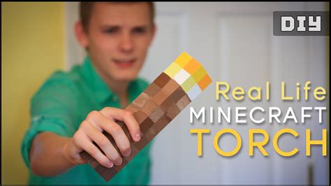 How To Make A Real Life Minecraft Torch Diy Youtube