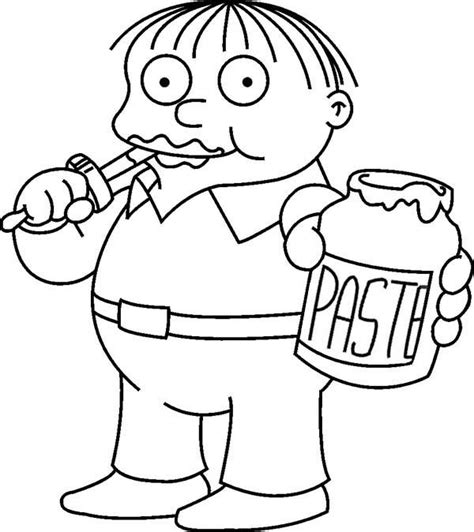 Ralph Wiggum From The Simpsons Coloring Page Coloring Sun Coloring Pages Ralph Wiggum