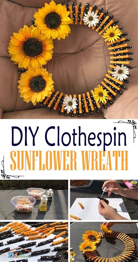4,827 likes · 1 talking about this. How To Make a Beautiful Clothespin Sunflower Wreath ...