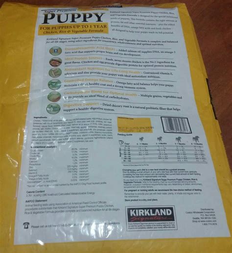 Kirkland signature super premium puppy chicken, rice & vegetable formula is designed for the special nutritional needs of puppies. Kirkland ® Super Premium Puppy Food X 9.02 Kg Envio Gratis ...