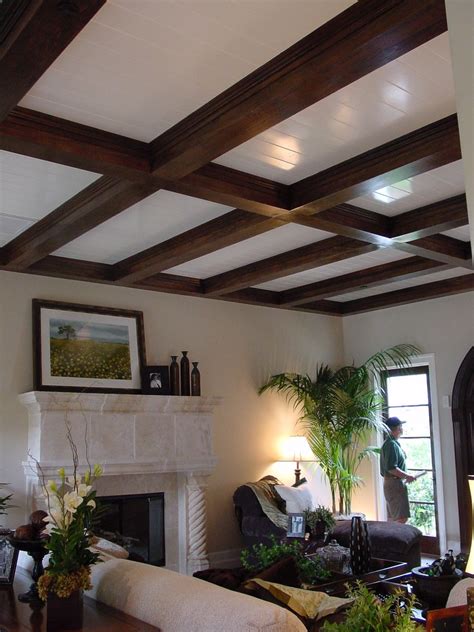 Vaulted ceiling this vaulted and beamed wood ceiling had been painted a glossy white and the customer wanted to bring it back to a natural light wood color. Tour House Beam Ceiling with T | Types of ceilings, Faux ...