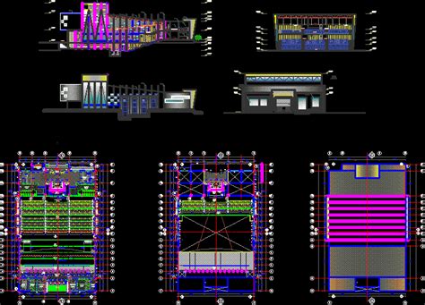 Auditorium 800 Seats Sightlines And Acoustics Dwg Section For Autocad