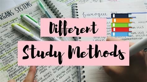 10 Different Study Methods For Different Learners Studywithkiki Youtube