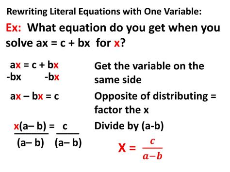 Rewriting Literal Equations Khan Academy - Tessshebaylo