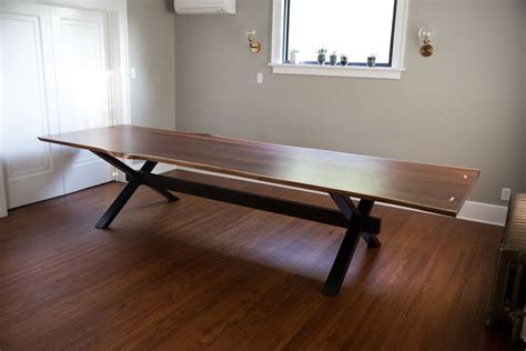Hand Made Atlas Black Walnut Conference Dining Table By Big Tooth