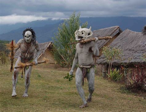 Asaro Mudmen Of Papua New Guinea Asaro Mudmen Village