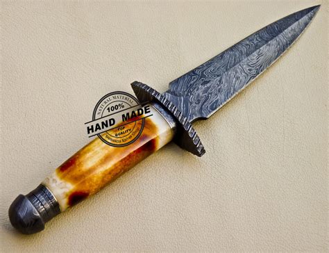 Damascus Dagger Knife Custom Handmade Damascus Steel Knife