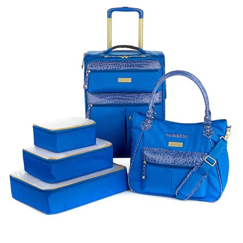 Hsn Samantha Brown 5pc Luggage Set With Spinner Tote And Packing