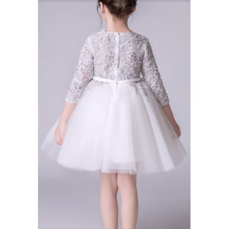 Robe espagnole petite fille factory store 44f09 aaa8f. Robe Pour Mariage Petite Fille En Dentelles Perlées ...