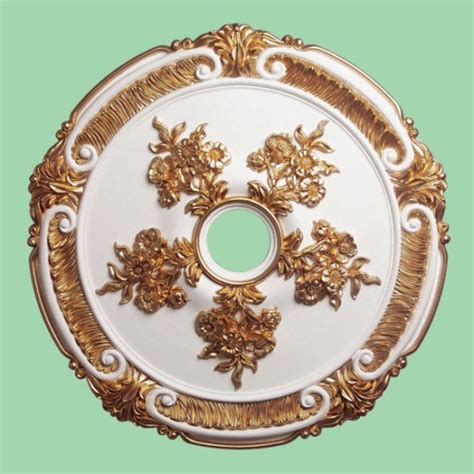 Check spelling or type a new query. Ceiling rose Gold White Beautiful Ornate Home Decor 52cm ...