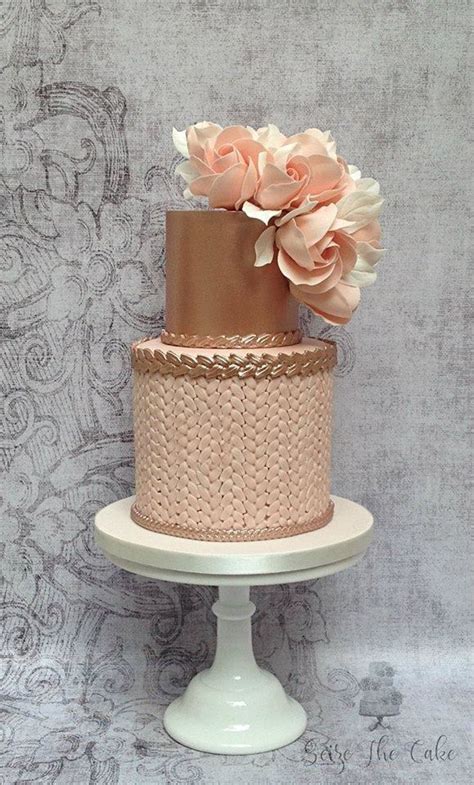 Any number gold glitter 50th birthday cake topper, 50 and fabulous, any number. Blush Pink And Rose Gold Birthday Cake - CakeCentral.com
