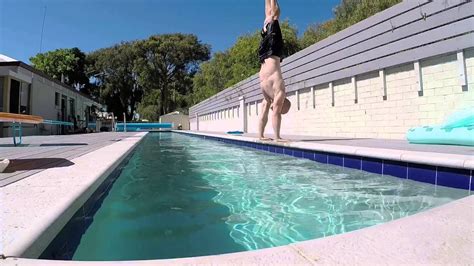 swimming pool press to handstand youtube