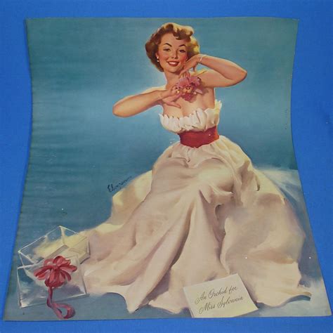 Gil Elvgren Pinup Artist Orchid For Miss Sylvania 1955 Calendar Poster