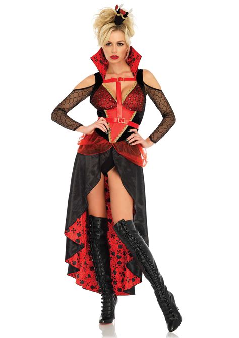 leg avenue women s sexy wonderland rebel red queen costume