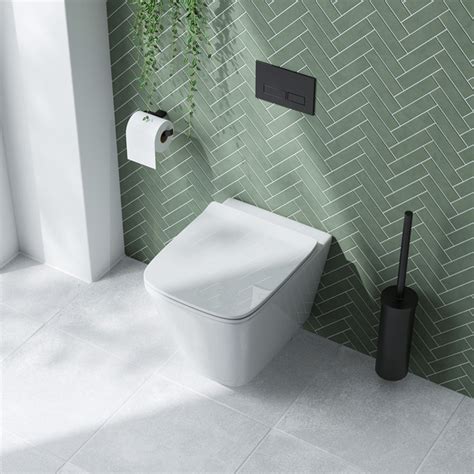 Emily Rimless Short Projection Wall Hung Toilet And Slimline Soft Close