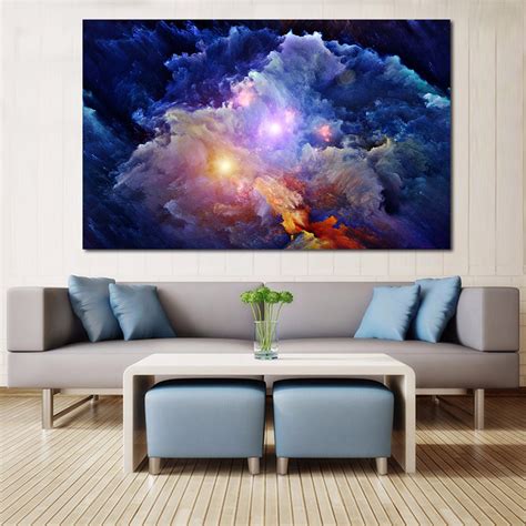 Jqhyart Oil Painting Abstract Cloud Wall Painting Living Room Paintings On Canvas Modern No
