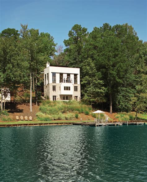 Welcome to lake oconee and our wonderful lakefront vacation rental! This three-story Lake Oconee home is a contemporary take ...