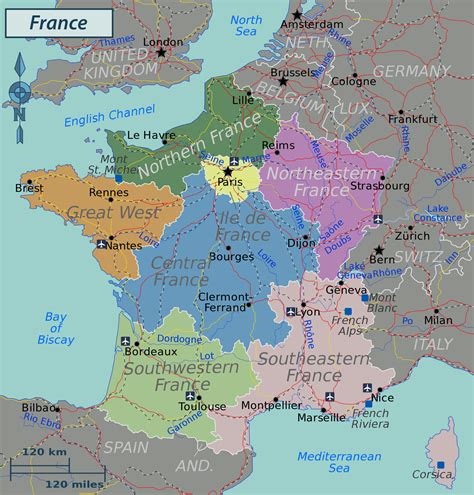Wednesday 31 march 2021 17:58, uk. Large regions map of France | France | Europe | Mapsland ...