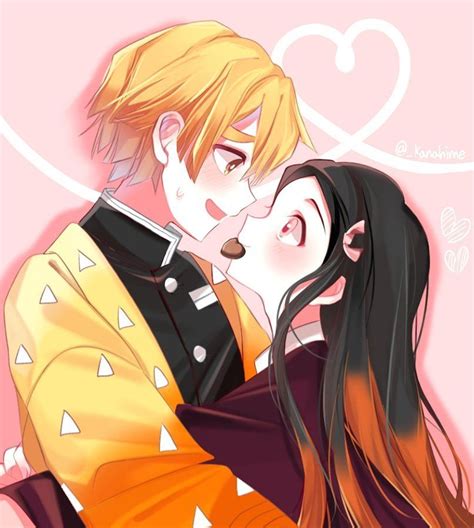 Zenitsu X Nezuko Anime Demon Anime Demon Boy Anime Love Couple