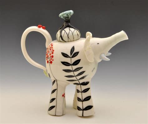 Elephant And Tree Porcelain Teapot Elephant Teapot Tea Pots Tea Pot Set