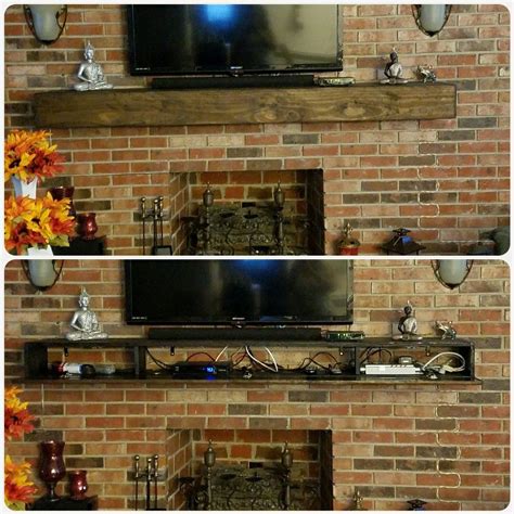 Diy Functional Mantel Hides Cable Boxes And All Wires Home