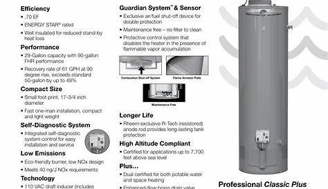 Rheem Guardian Water Heater Manual