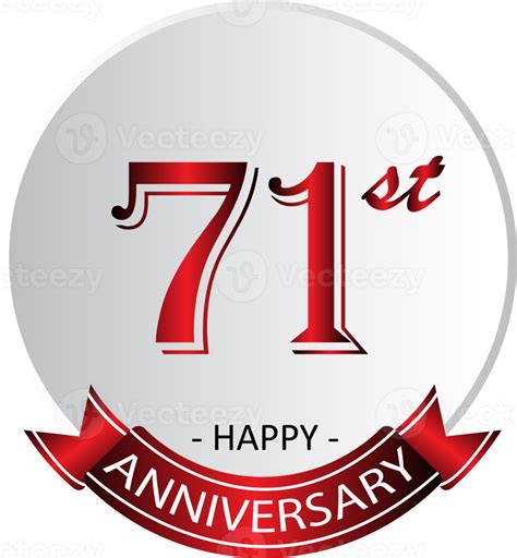 71st Anniversary Celebration Label 13836150 Png