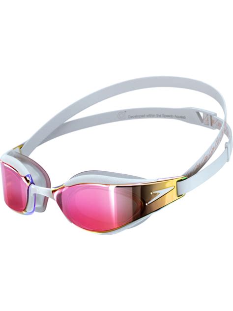 Speedo Fastskin Hyper Elite Goggles Rose Gold Mirrorwhiteoxide Grey