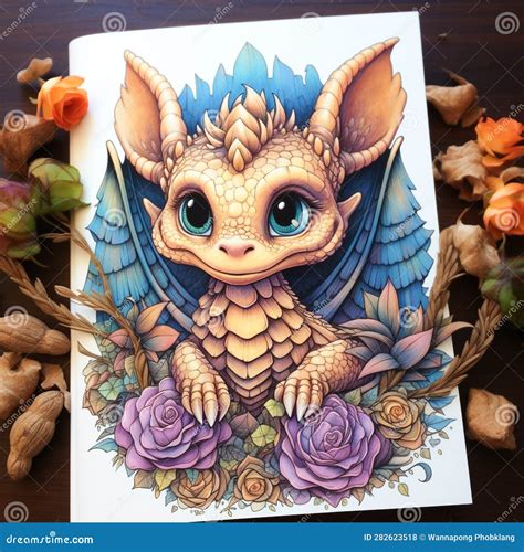 Coloring Page of a Cute Dragon Sparking Children S Imagination with